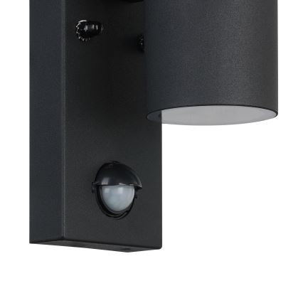 Eglo - Уличный светодиодный настенный светильник с датчиком RIGA 1xGU10/3W/230V IP44