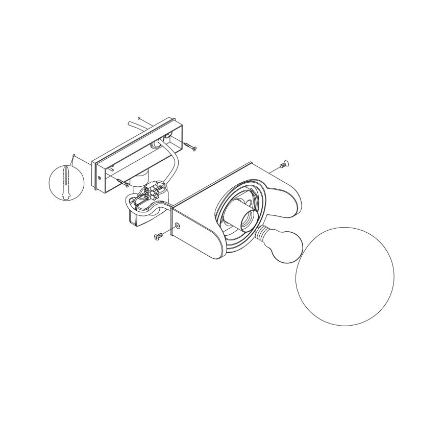 Eglo - Уличный настенный светильник с датчиком 1xE27/15W/230V IP44