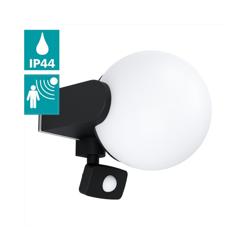 Eglo - Вуличний настінний LED світильник з датчиком 1xE27/15W/230V IP44