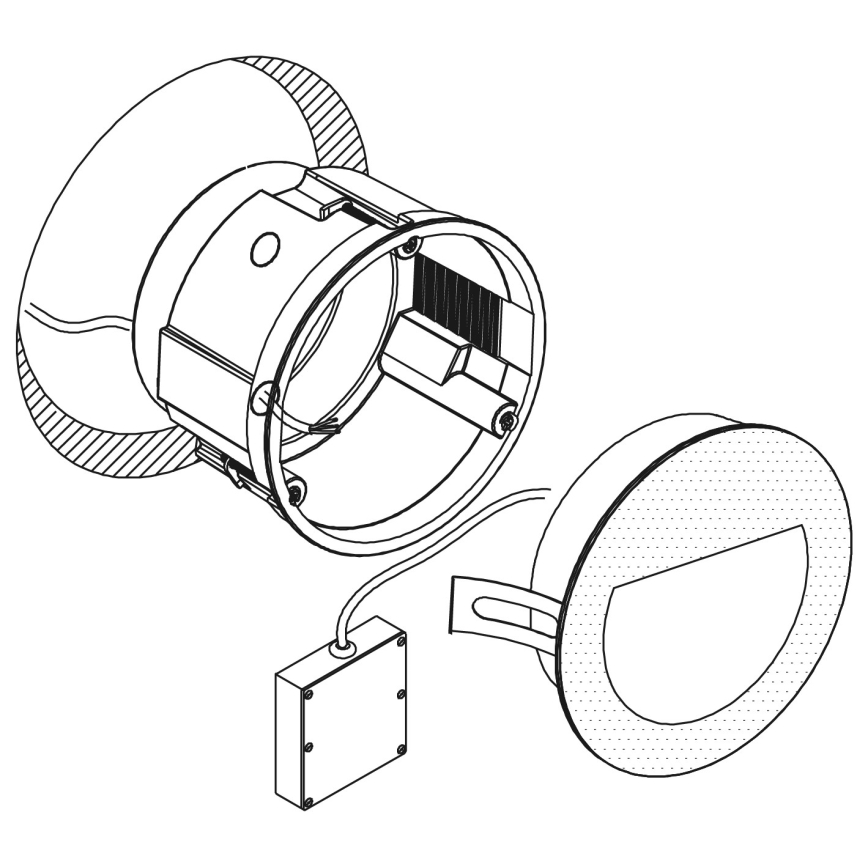 Eglo - Вуличний вбудований LED світильник LED/2,5W/230V IP65 чорний