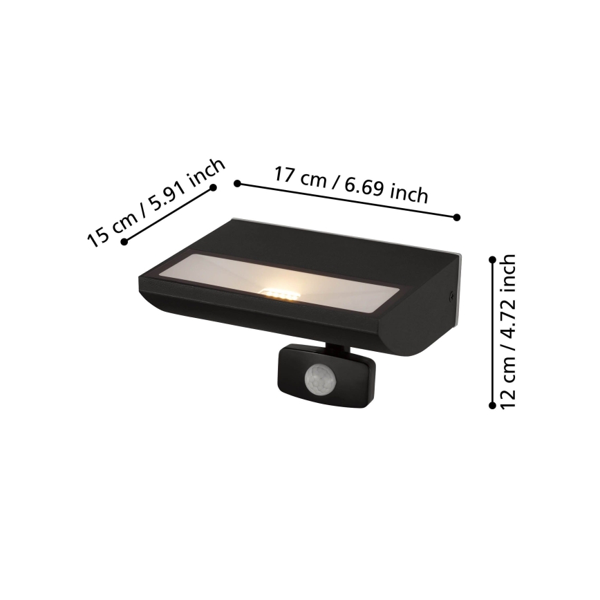Eglo 99579 - LED зовнішній світильник з датчиком SORRONARO LED/10,5W/230V IP44