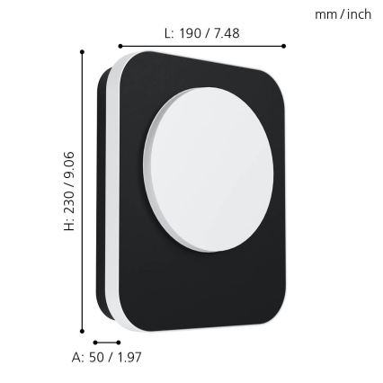 Eglo - Вуличний настінний LED світильник LED/9W/230V IP44