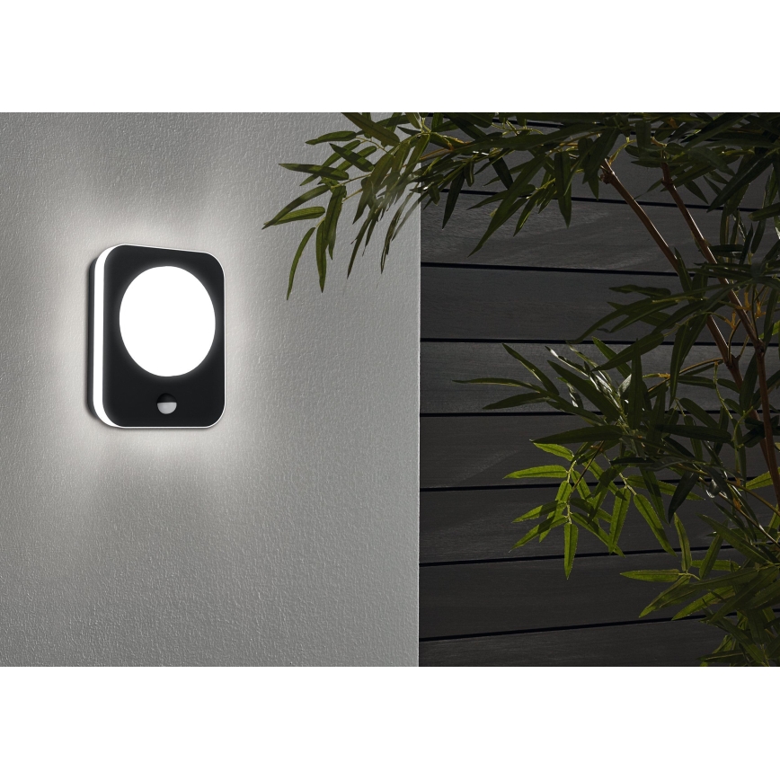 Eglo - Светодиодный уличный настенный светильник с датчиком LED/9W/230V IP44