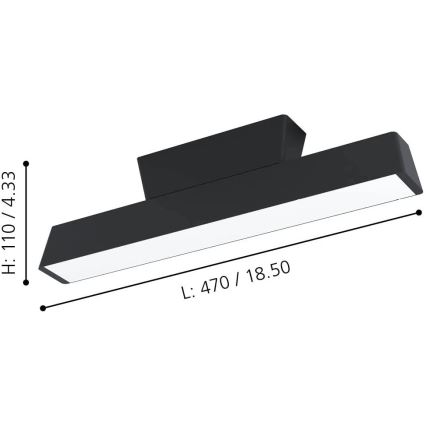 Eglo - Стельовий LED RGBW світильник з регулюванням яскравості LED/16W/230V ZigBee