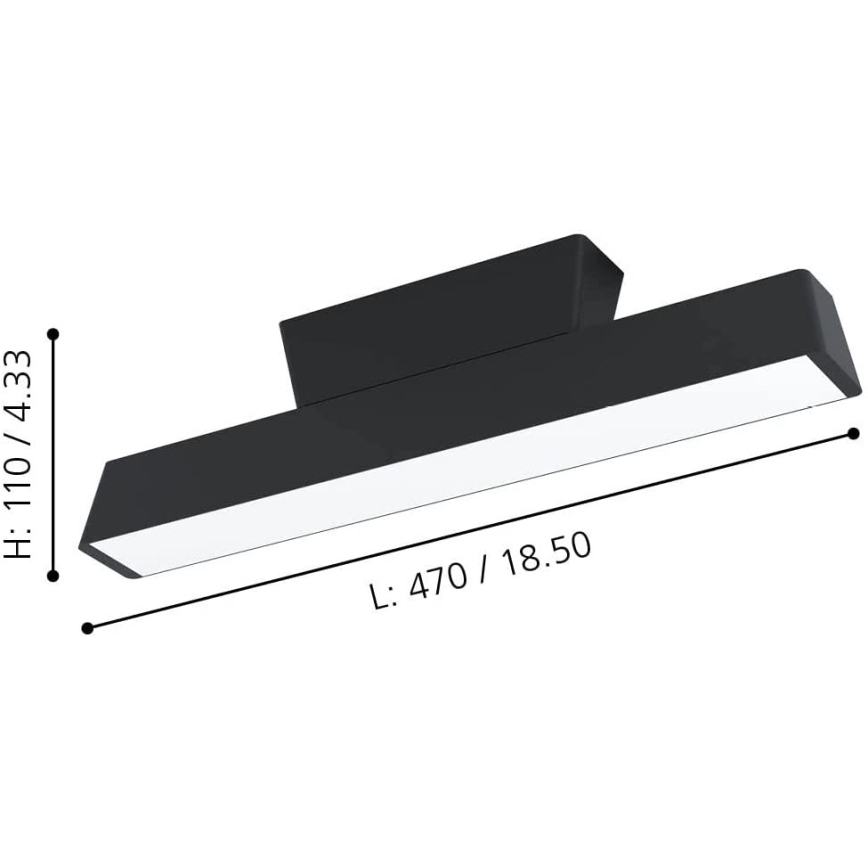Eglo - Стельовий LED RGBW світильник з регулюванням яскравості LED/16W/230V ZigBee