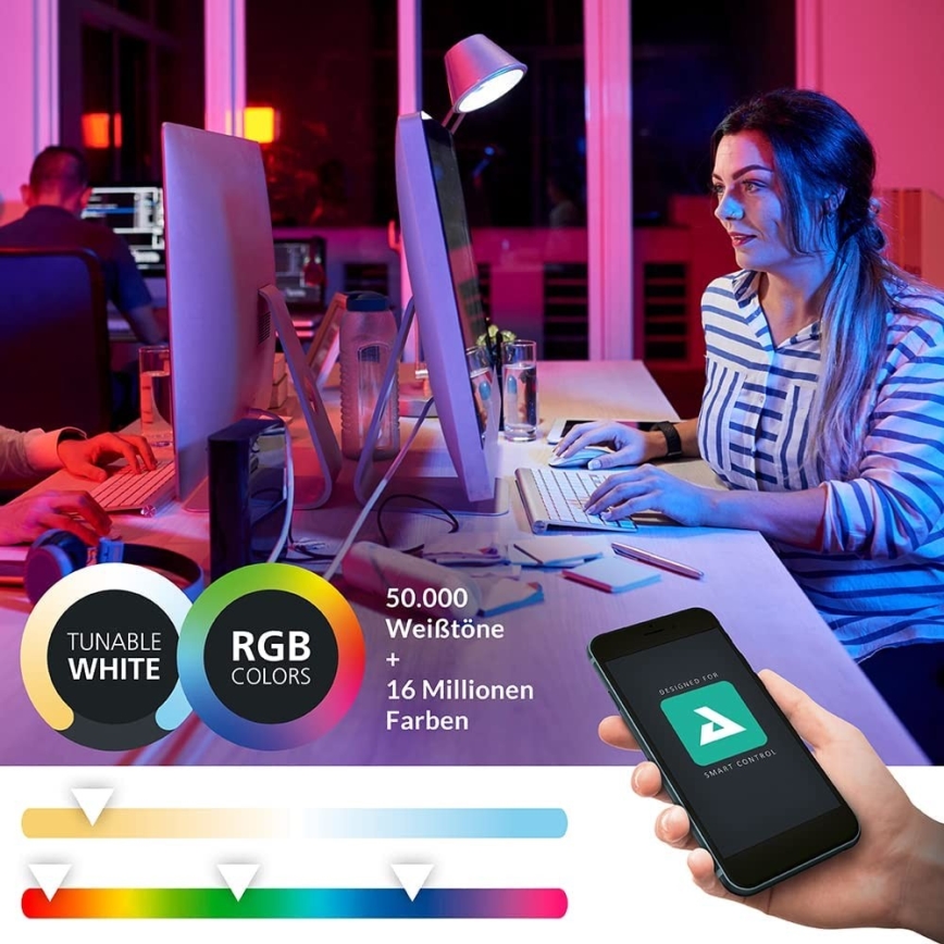 Eglo - Светодиодный диммируемый потолочный RGBW-светильник LED/16W/230V ZigBee