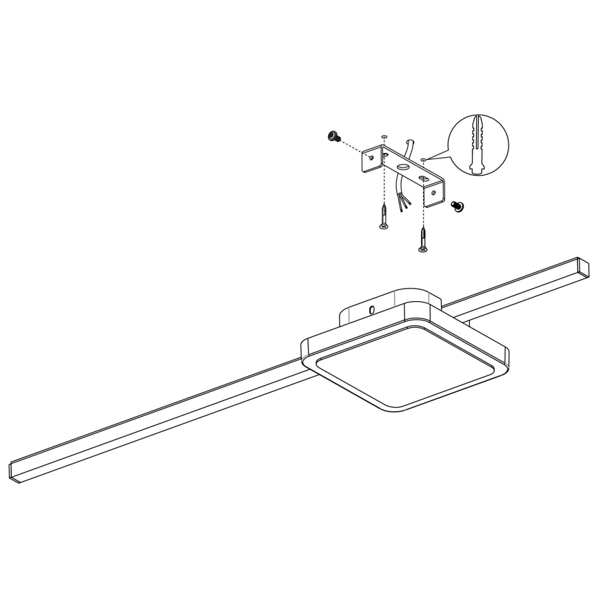 Eglo - Стельовий LED світильник 1xLED/6,3W/230V + 1xLED/5,4W