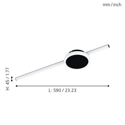 Eglo - Світлодіодний стельовий світильник 1xLED/6,3W/230V + 1xLED/5,4W