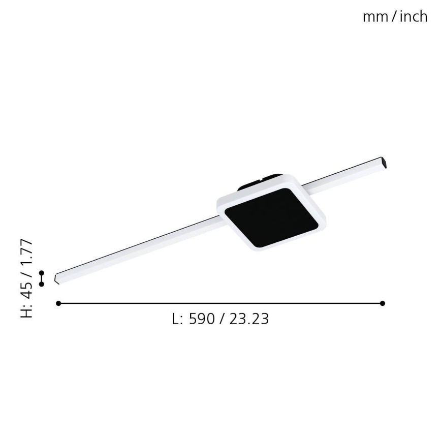 Eglo - Стельовий LED світильник 1xLED/6,3W/230V + 1xLED/5,4W
