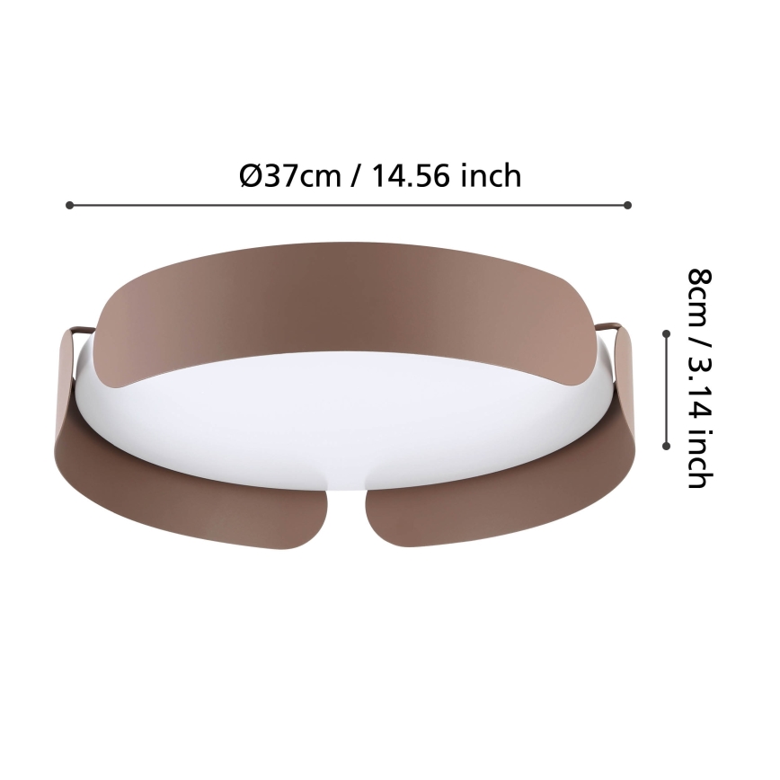 Eglo - потолочный светильник LED, 20 Вт, 230 В, диаметр 37 см, коричневый