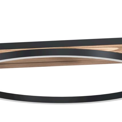 Eglo - LED підвісна люстра на тросі з регулюванням яскравості 2xLED/12,5W/230V+LED/15,5W 3000K коричневий/чорний