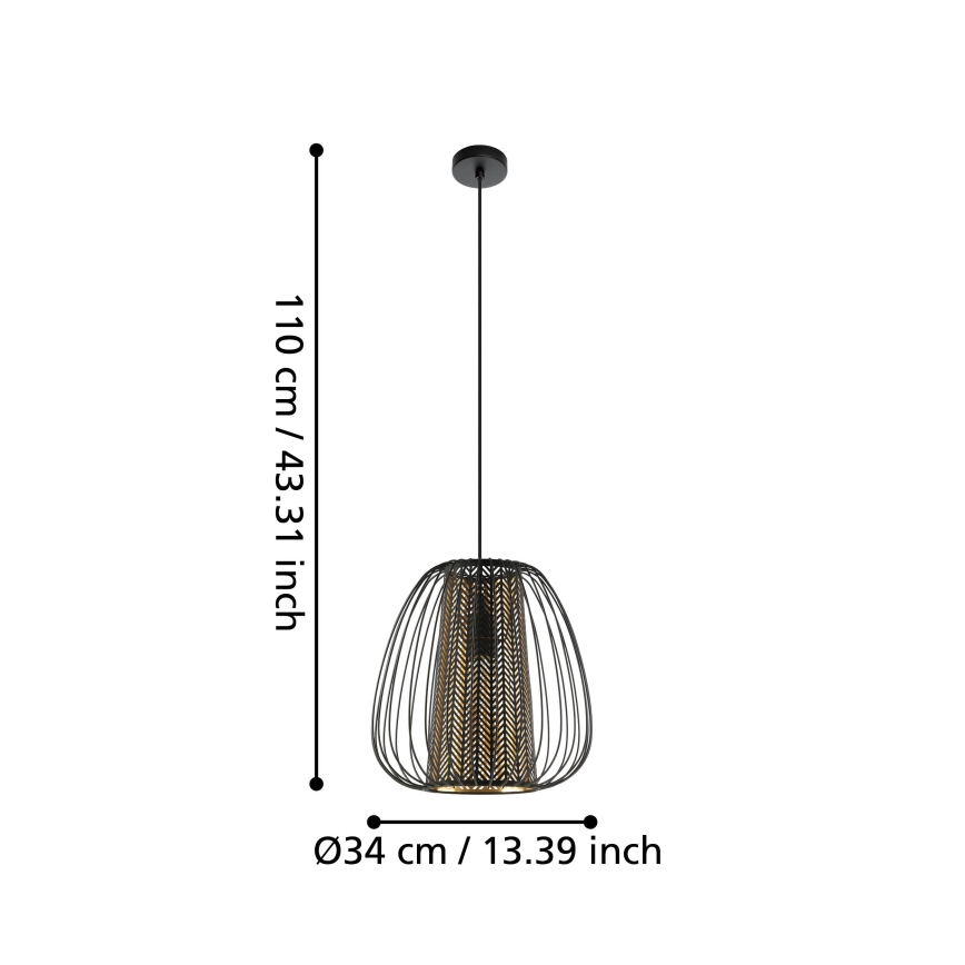 Eglo - Люстра на тросе 1xE27/40W/230V