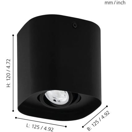 Eglo - Точковий LED RGBW світильник з регулюванням яскравості 1xGU10/5W/230V ZigBee