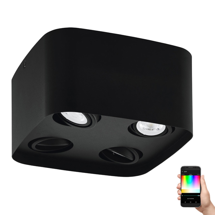 Eglo - Точковий LED RGBW світильник з регулюванням яскравості 4xGU10/5W/230V ZigBee