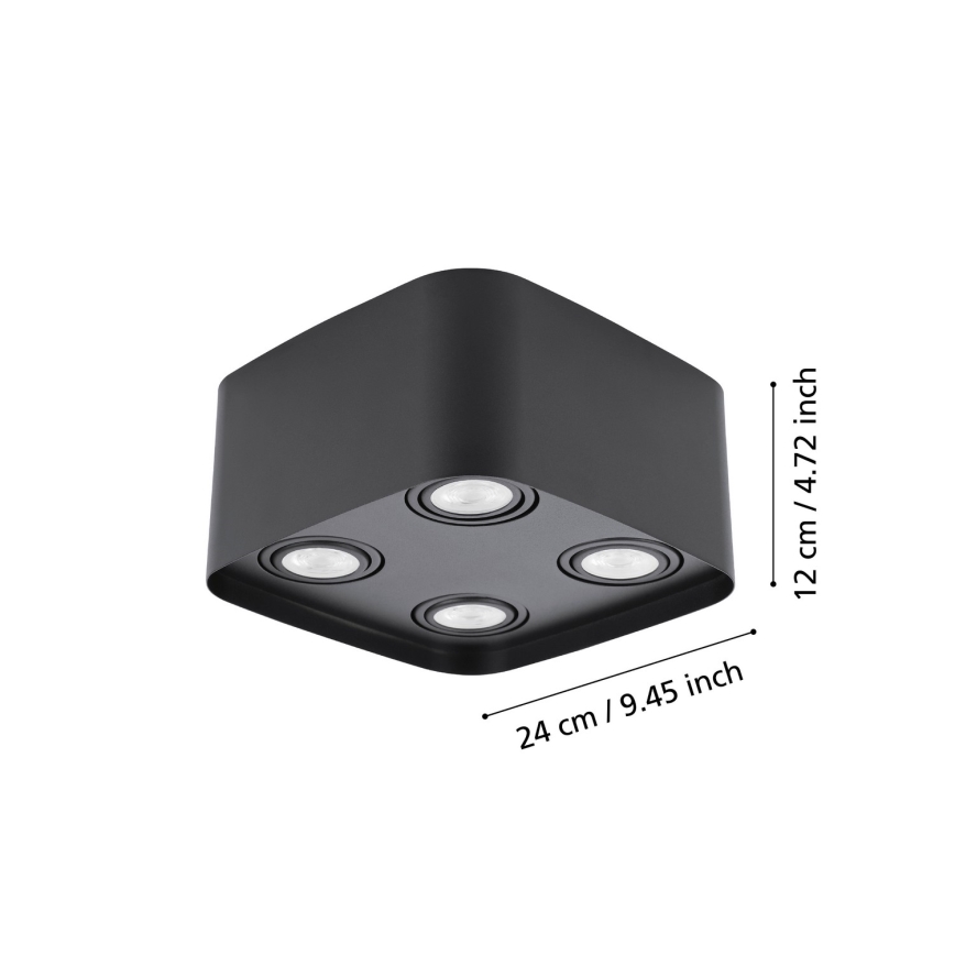 Eglo - Точковий LED RGBW світильник з регулюванням яскравості 4xGU10/5W/230V ZigBee