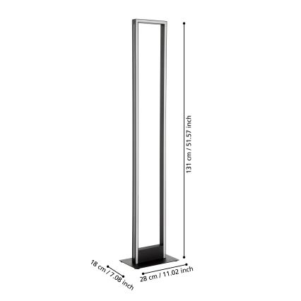Eglo - LED Торшер з регулюванням яскравості LED/33W/230V 2700-6500K