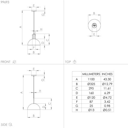 Eglo - Люстра на тросе 1xE27/40W/230V черная
