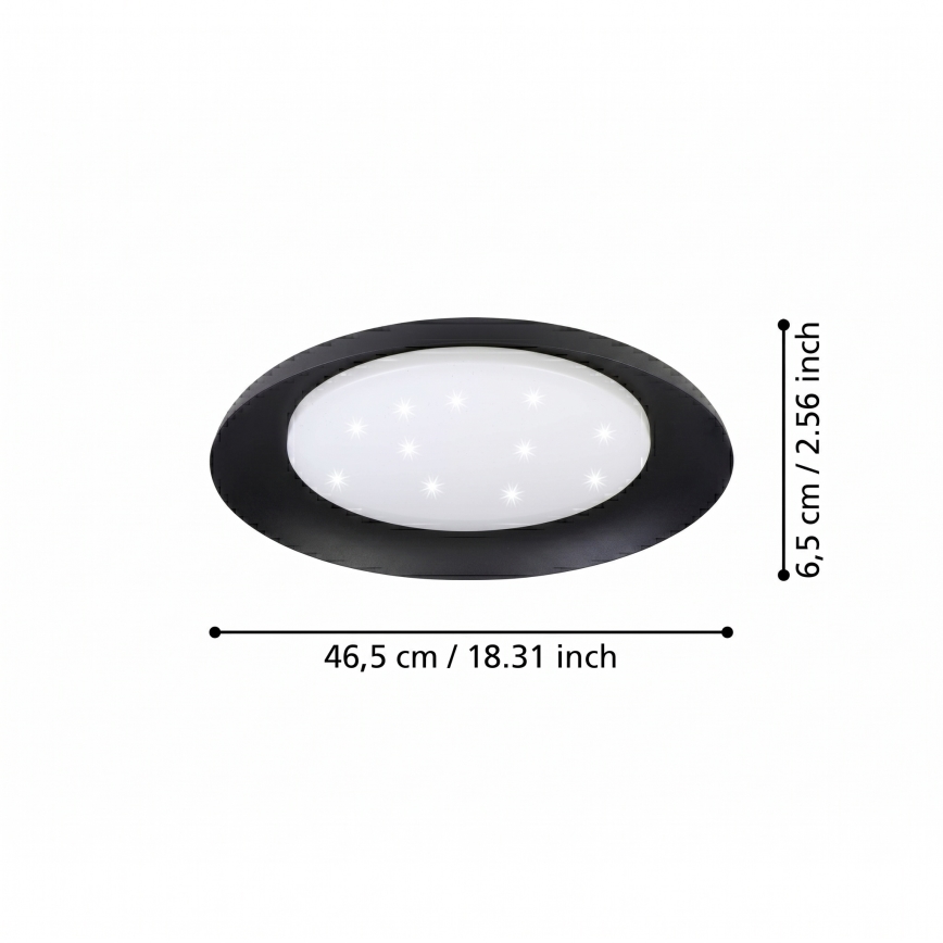 Eglo 99703 - LED-потолочный светильник PENJAMO LED/17,1Вт/230В черный