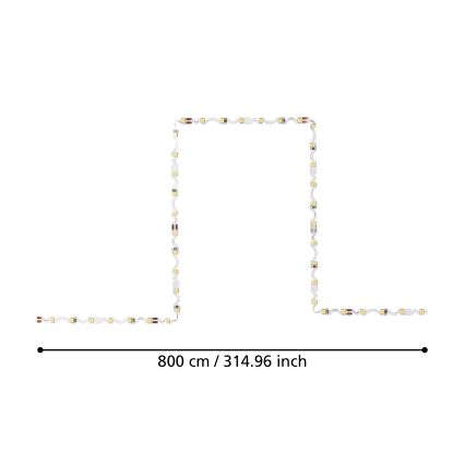 Eglo - Світлодіодна стрічка 8 м LED/43,2W/24/230V 3000K