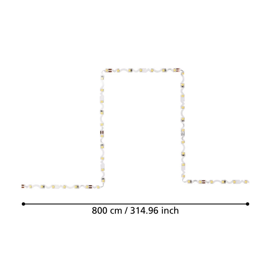 Eglo - Світлодіодна стрічка 8 м LED/43,2W/24/230V 3000K