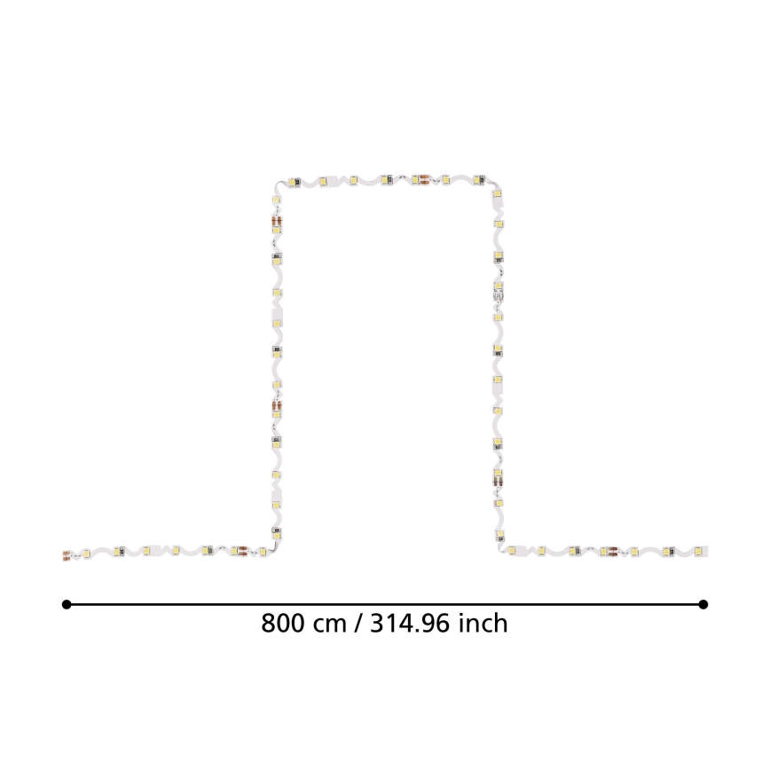 Eglo - Світлодіодна стрічка 8m LED/43,2W/24/230V 4000K