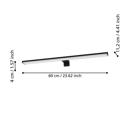 Eglo - Светодиодное освещение для ванной комнаты, зеркало LED/11 Вт/230 В 4000K 60 см IP44