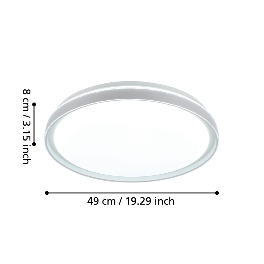 Eglo 99779 - Стельовий LED світильник з регулюванням яскравості SELUCI LED/40W/230V 3000-6500K+ ДК