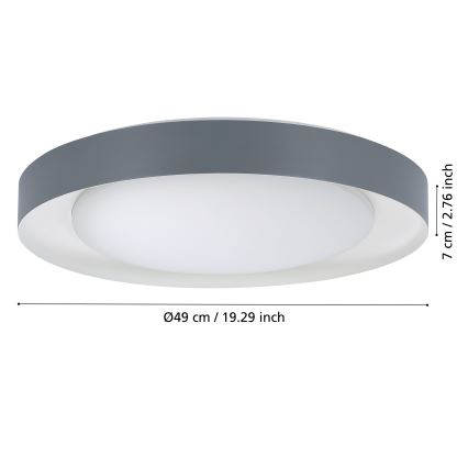 Eglo - Светодиодный диммируемый потолочный светильник LED/24W/230V 3000-6500K+ пульт ДУ