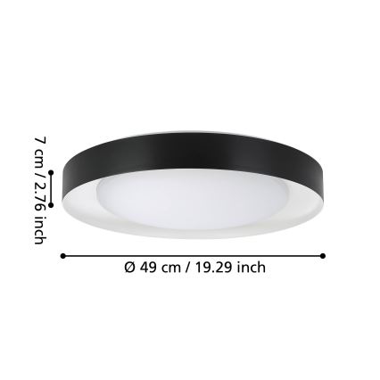 Eglo - Светодиодный диммируемый потолочный светильник LED/24W/230V 3000-6500K+ пульт ДУ