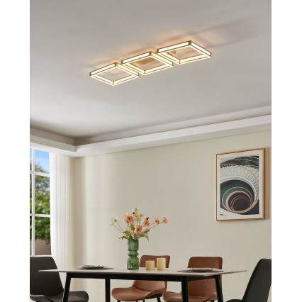 Eglo - Світлодіодний стельовий світильник 3xLED/11,2W/230V матовий хром