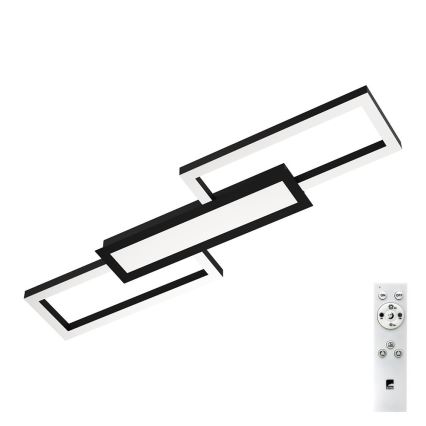 Eglo - LED Димерний стельовий світильник LED/37W/230V чорна + дистанційне керування