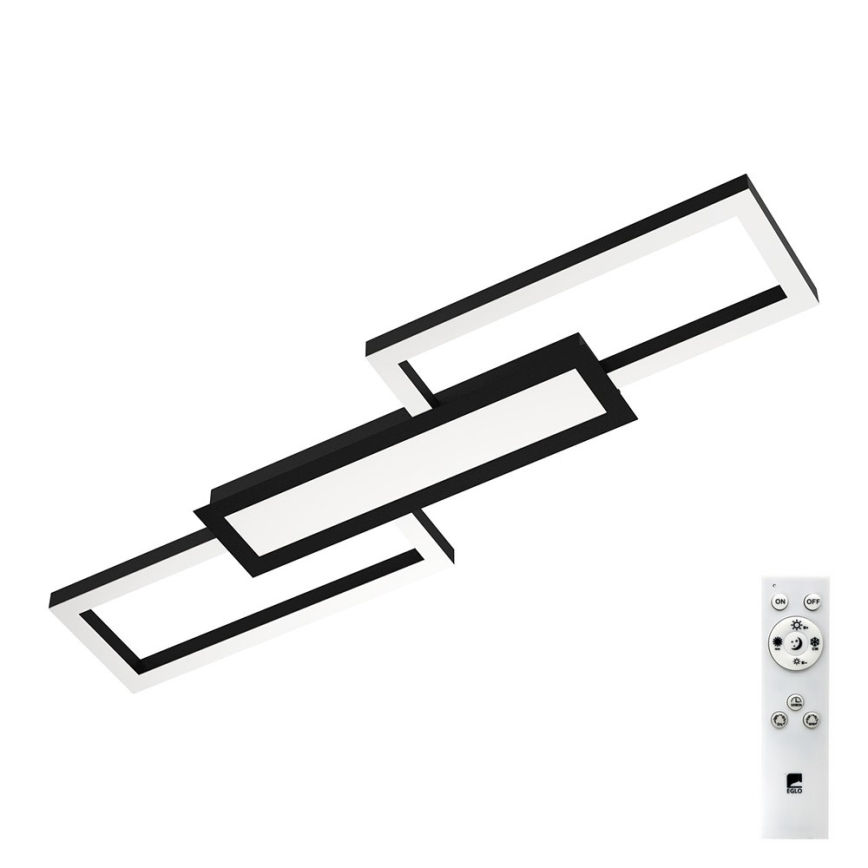 Eglo - LED Димерний стельовий світильник LED/37W/230V чорна + дистанційне керування