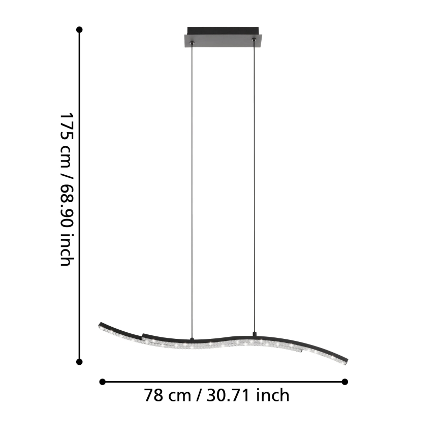 Eglo - Светодиодная люстра на тросе LED/21,5W/230V