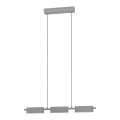Eglo 99819 - Підвісна LED люстра з регулюванням яскравості ROVIRA 3xLED/6,7W/230V срібний