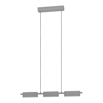Eglo 99819 - Підвісна LED люстра з регулюванням яскравості ROVIRA 3xLED/6,7W/230V срібний