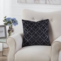 Eglo - Декоративна подушка 45x45 см чорний/срібний