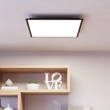 Eglo - Диммируемая накладная потолочная LED-панель RGBW, 33 Вт/230 В, 2700–6500 К, 60×60 см, чёрная