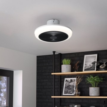 Eglo - диммируемый потолочный вентилятор LED 3xLED/8,5W/230V 2700-6500K, диаметр 45,5 см, черный + пульт дистанционного управления