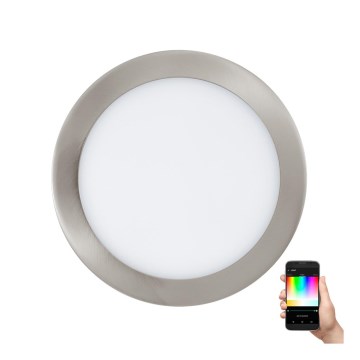 Eglo - диммируемый RGB-светодиодный встраиваемый потолочный светильник FUEVA-C LED/15,6W/230V диаметр 22,5 см
