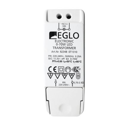 Eglo - Електричний трансформатор 70W/230V/11,5V AC