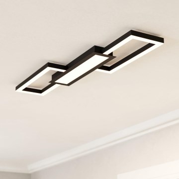 Eglo - LED Димерний стельовий світильник LED/37W/230V чорна + дистанційне керування