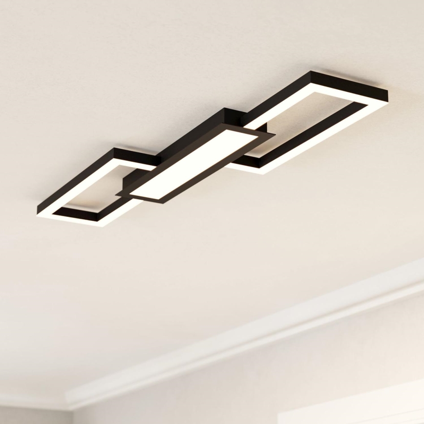 Eglo - LED Димерний стельовий світильник LED/37W/230V чорна + дистанційне керування