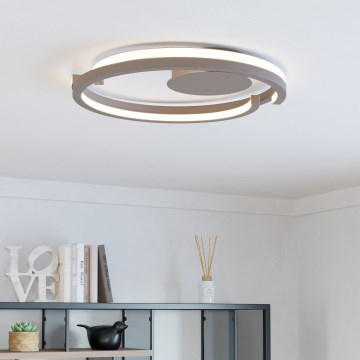 Eglo - LED диммируемый потолочный светильник 2xLED/20W/230V 2700-6500K диаметр 48 см бежевый + пульт дистанционного управления