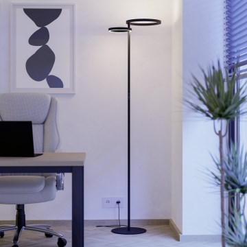 Eglo - LED диммируемый торшер LED/16W/230V + LED/12W чёрный