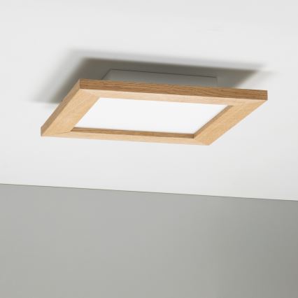 Eglo - Світлодіодна димована накладна панель SALOBRENA 2 WOOD LED/16W/230V 4000K 34x34 см коричневий