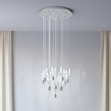 Eglo - LED люстра на тросе 15xLED/2,6W/230V 2200/3000/4000K глянцевый хром
