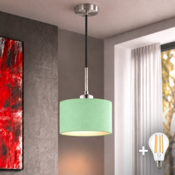 Eglo - LED-люстра на тросе TUNJA 1xE27/60W/230V диаметр 20 см зелёный/чёрный