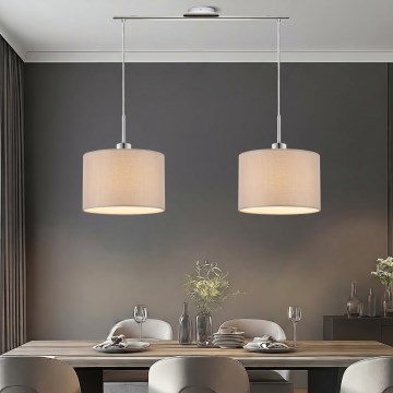 Eglo - LED-люстра на тросе TUNJA 2xE27/60W/230V бежевая
