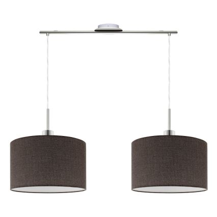 Eglo - Светодиодная люстра на тросе TUNJA 2xE27/60W/230V коричневый