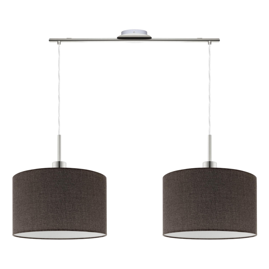 Eglo - Светодиодная люстра на тросе TUNJA 2xE27/60W/230V коричневый